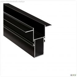 Profil, Combo Fassade Trafoprofil mit Fl?gel, 3mm, 1m schwarz, Aluminium, L?nge: 1000 mm, Breite: 66