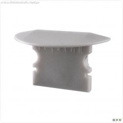 Profil Endkappe, Endkappe P-ET-02-10 Set 2 Stk, Grau, Kunststoff, L?nge: 25 mm, Breite: 16 mm, H?he: