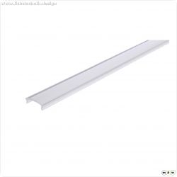 Profil Abdeckung, Abdeckung F-01-15, 3m, matt, PMMA, Teiltransparent 75% Transmission, L?nge: 3000 m