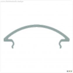 Profil Abdeckung, Abdeckung R-05-15, 2m, milchig, Polycarbonat, Satiniert 40% Transmission, L?nge: 2