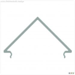 Profil Abdeckung, Abdeckung E-05-25, 3m, milchig, Polycarbonat, Satiniert 40% Transmission, L?nge: 3