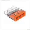 Wago COMPACT-Verbindungsdosenklemme 3-Leiter-Klemme transparent/orange