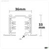 3-Phasen Classic Einbau-Stromschiene, 2m, wei?