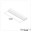 NewLux Abdeckung, 3P. Stromschiene schwarz, 1000mm