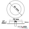 Einbaurahmen rund, Loch 73mm, wei?, f?r GU10/MR16 Spots