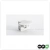 Endkappe PVC PDS4-K MW wei? mit Kabelausgang , 1 Stk.