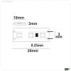 LED SIL830 Flexband, 12V DC, 9,6W, IP66, 3000K, 5m Rolle, 120 LED/m