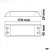 LED Trafo 24V/DC, 0-75W, SELV, flach