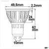 GU10 LED Strahler 6W GLAS-COB, 70?, neutralwei?, dimmbar