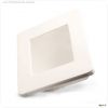 Gips Einbaustrahler f?r GU10/MR16 Spots, mit Glas satin, r?ckversetzt, wei?