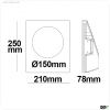 Gips Wand-Einbauleuchte, f?r GU10/MR16 Spots, kleine ?ffnung rund