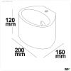 Gips-Wandleuchte G9, oval