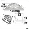 LED Downlight LUNA 15W, indirektes Licht, wei?, warmwei?, dimmbar