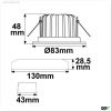 LED Einbaustrahler Sys-68, 10W, IP65, neutralwei?, dimmbar (exkl. Cover)