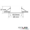 Einbaurahmen Slim rund, Loch 63,5mm, DN69, Alu wei?, f?r GU10/MR16 Spots