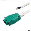 Mini-Plug 2-fach Verteiler female, 1m, 2x0,75, IP54, wei-grn, max. 48V/6A