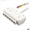 Mini-Plug RGB 6-fach Verteiler female, 1m, 4-polig, IP54, wei, max. 48V/6A