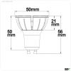 GU10 Vollspektrum LED Strahler 5,5W TOQ, 36?, 4000K, dimmbar