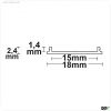 LED Aufbauprofil SURF15 FLEX Aluminium eloxiert, 200cm