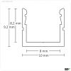 LED Aufbauprofil SURF8 Aluminium eloxiert, 200cm