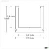 LED Aufbauprofil SURF6 Aluminium eloxiert, 200cm