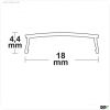Abdeckung COVER22 opal/satiniert 600cm f?r Profil SURF15 FLEX