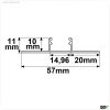 LED Fliesen T-Profil, 200cm