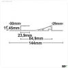 LED Trockenbau-Leuchtenprofil Single Curve, schwarz pulverbeschichtet 200cm