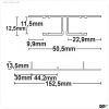 LED Trockenbau-Leuchtenprofil Planar, schwarz pulverbeschichtet RAL 9005, 200cm