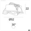 LED Einbauleuchte MiniAMP wei?, 3W, 24V DC, warmwei?, dimmbar