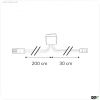 MiniAMP Einbauschalter Ein/Aus, female-Buchse und male-Stecker, 30cm+200cm, 2-polig, wei?, max. 5A