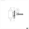 R7s LED Stab SLIM, 10W, L: 118mm, warmwei?, dimmbar