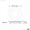 LED Einbauleuchte LUNA MiniAMP 4W, indirektes Licht, 24V DC, wei?, 2700K, dimmbar