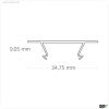 Abdeckung COVER46 wei?/matt 200cm f?r Profil CORNER12 BORDERLESS