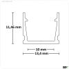 LED Aufbauprofil SURF10 Aluminium wei? RAL 9010, 200cm