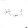 LED Aufbauprofil PURE14 S Aluminium schwarz RAL 9005, 200cm