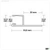LED Fliesenprofil UP10, 250cm