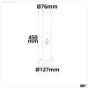 Pollerleuchte 450 Edelstahl, IP44, PIR Bewegungssensor, warmwei?, inkl. E27 LED Leuchtmittel 9W