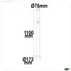 Pollerleuchte 1100 Edelstahl, IP44, PIR Bewegungssensor, warmwei?, inkl. E27 LED Leuchtmittel 9W