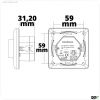 DALI 1 Gruppe Einbau-Dreh Master-Dimmer, wei?, 230V AC oder DALI-Bus Spannung