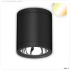 LED Deckenaufbaustrahler IP65, schwarz, 10W, ColorSwitch 3000|4000|5000K, dimmbar