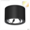 LED Deckenaufbaustrahler IP65, schwarz, 25W, ColorSwitch 3000|4000|5000K, dimmbar