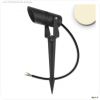 LED Gartenstrahler, rund, Aluminium, schwarz, 12-24V, IP65, 6W, 30?, warmwei?, inkl. Erdspie?