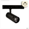 3-Phasen Schienenstrahler fokussierbar, 24W, 20?-55?, schwarz matt, 3000K, DALI dimmbar