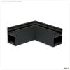 LAMP30V1 90? Eck, geschwei?t, 120x120mm, schwarz RAL 9005, exkl. Cover