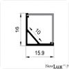 NewLux LED Eckprofil 1616, wei?, 2m