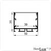 NewLux LED Leuchtenprofil 5035, eloxiert, 2m