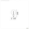 E27 GLOBO D195 04W 2200K CRI80 AMBRA
