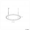 Depend RingLine DRL15, 1500mm, 205W, 4000K, Satine, schwarz, Dali