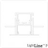 Light Line Abdeckung V3-UP-50 opal, Projekt Artikel Rolle 10m
